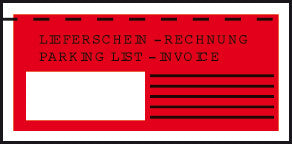 Elco Dokumententasche – C6/5 (229 × 114 mm), Fenster links, bedruckt, rot, selbstklebend – 250 Stück