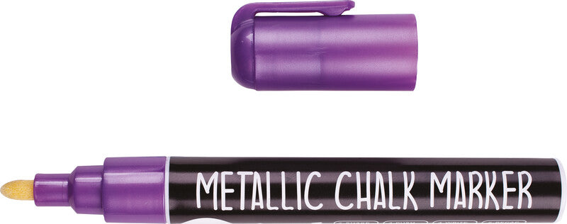 Centrum Kreidemarker – Rund/Keil 3–5 mm – 8er-Set, Gemischte Farben, Metallic, für Glas/Tafel/Porzellan