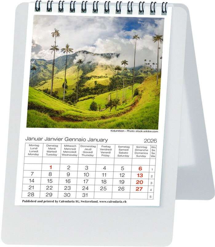 Biella Pult-Bildsteller Imago World Places 2026 – 10,5 × 14,8 cm, 14 Monate