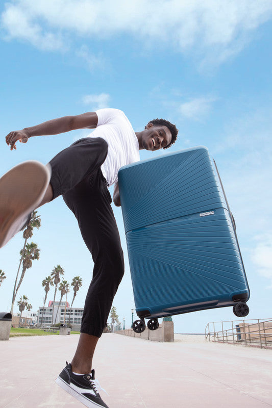 American Tourister Handgepäck-Trolley – 33,5 l, Hartschale, 4 Doppelrollen, mit TSA, Petrol, 40 × 50 × 20 cm