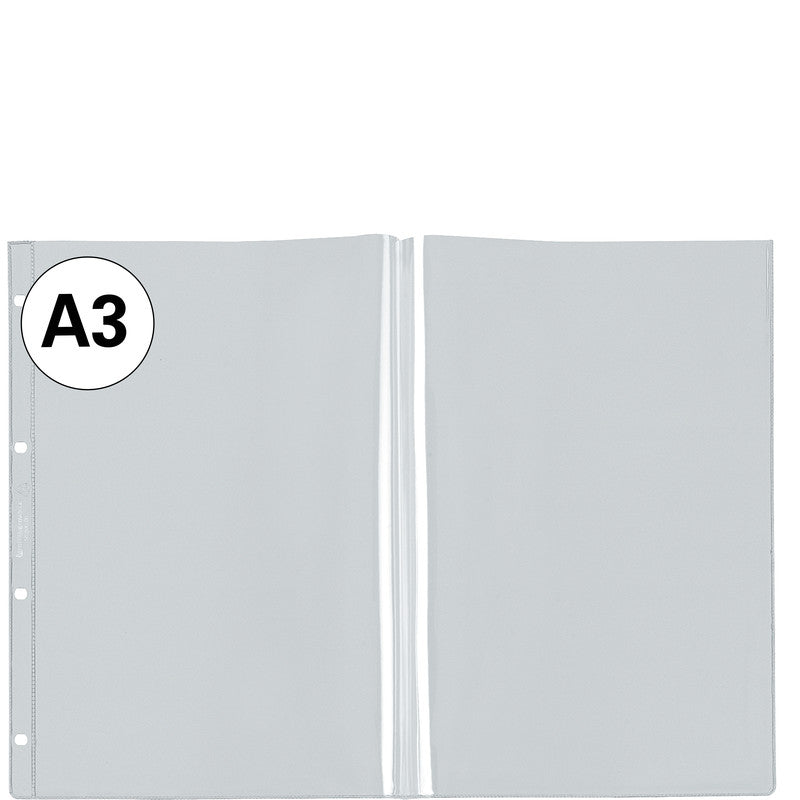 Kolma ExtraSolid Sichtmappe A3 – 10 Hüllen, transparent, Kunststoff, glänzend, 100 µm
