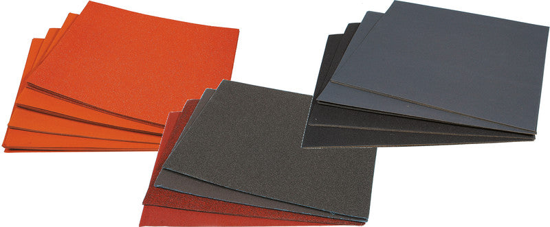 Noname Schleifpapier, Körnung 60/80/150/180, 230 mm × 280 mm, rot/schwarz, 20 Stk.