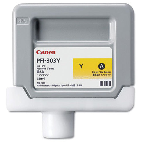 Canon Tintenpatrone PFI-303, Gelb, 330 ml – für Inkjetdrucker/Multifunktionsgeräte
