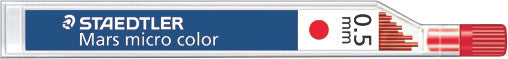 Staedtler Mars Microchrom 254 Farbminen – Rot, 0,5 mm, 12 Stk.