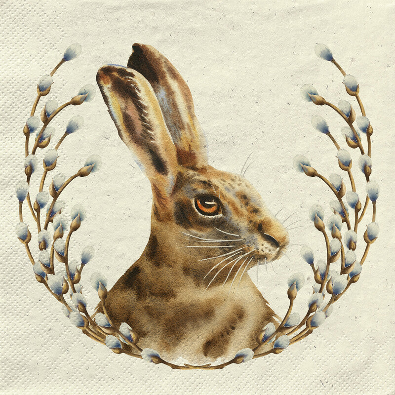 Fasana Servietten Sir Rabbit – 33 × 33 cm – 3-lagig, Tissue – 20 Stk., FSC
