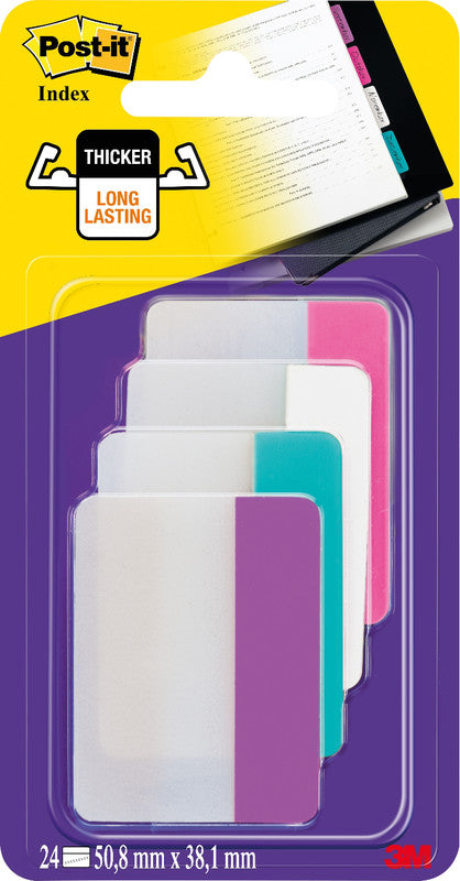Post-it Indexstreifen Strong – 50,8×38 mm – sortiert, 4×6 Stück