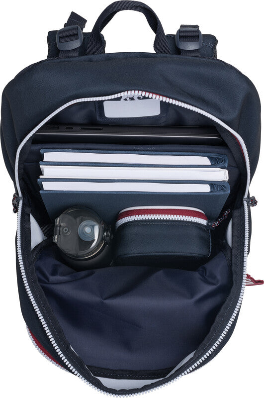 Beckmann Junior Sport Rucksack – Navy White – 31.0×45.0×22.0 cm – 30 l – recycelte Materialien