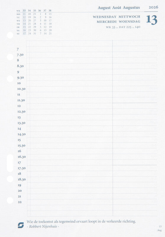 Succes Kalender-Einlage – 1 Tag/Seite, 6-fach, A5, 2026