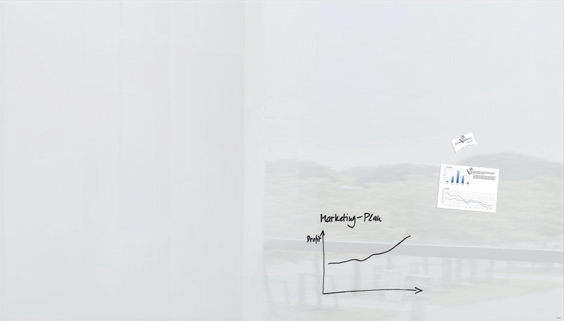 Sigel Whiteboard – 240 × 120 cm, Glas, magnetisch, Wandmontage