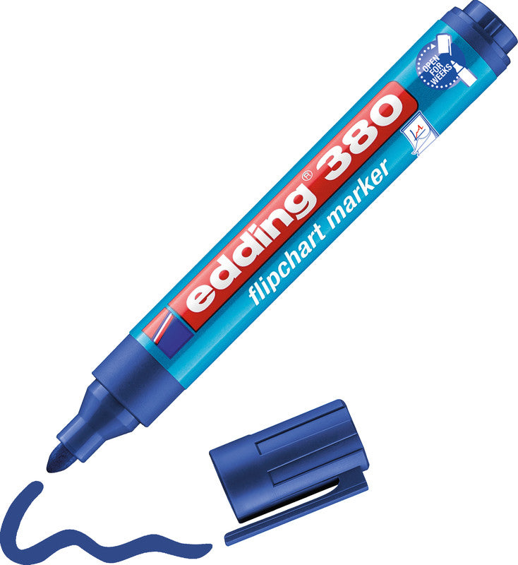 Edding Flipchart-Marker 380 – Rundspitze 1-5 mm – Blau – Nachfüllbar
