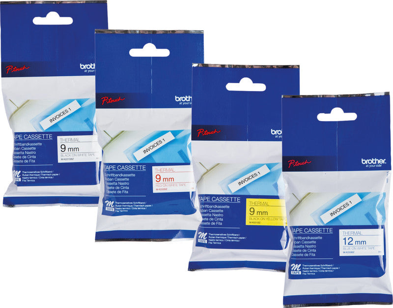 Brother Schriftband – 9 mm × 8 m, weiss, blau
