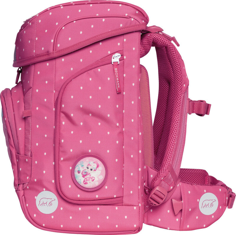 Beckmann Schulrucksack Plus Air – Strawberry – 28,0×40,5×23,0 cm – 20 l – Recycelte Materialien