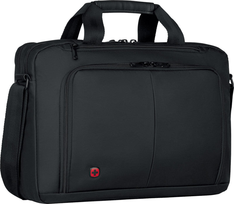 Wenger/SwissGear Wenger Source Notebook-Tasche – für Notebooks bis 16", 8 l, wasserabweisend, Aufsteckfunktion, Nylon, schwarz