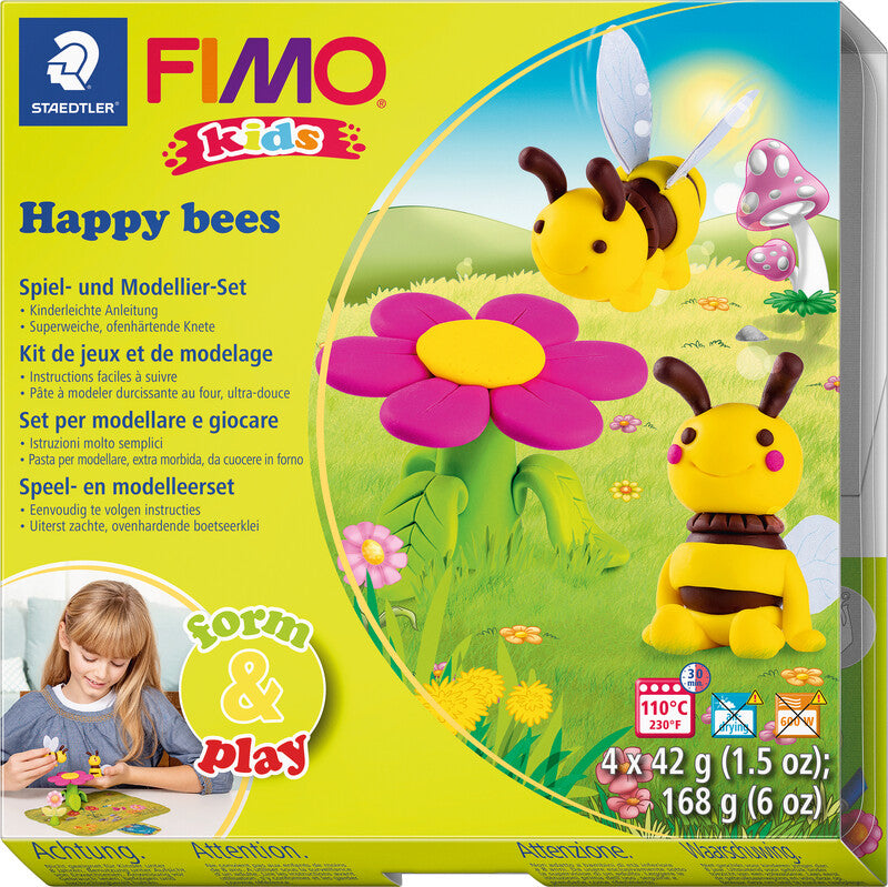 Staedtler Modelliermasse-Set Happy Bees – 4 Blöcke à 42 g
