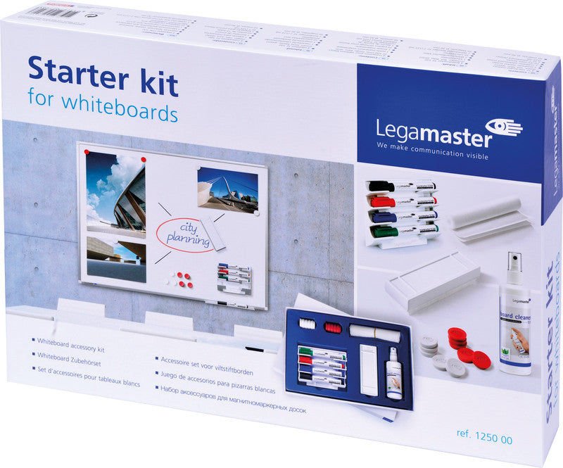 Legamaster Starter-Kit – inkl. 4 Marker, Wischer, Reiniger – für Whiteboards