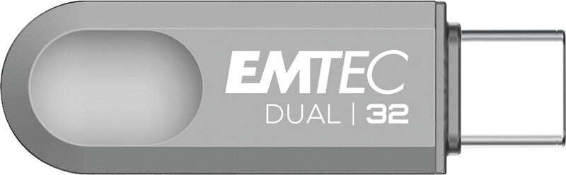 Emtec D280 Dual USB-Stick – 32 GB, USB 3.2, Gehäuse aus 100% recyceltem Kunststoff