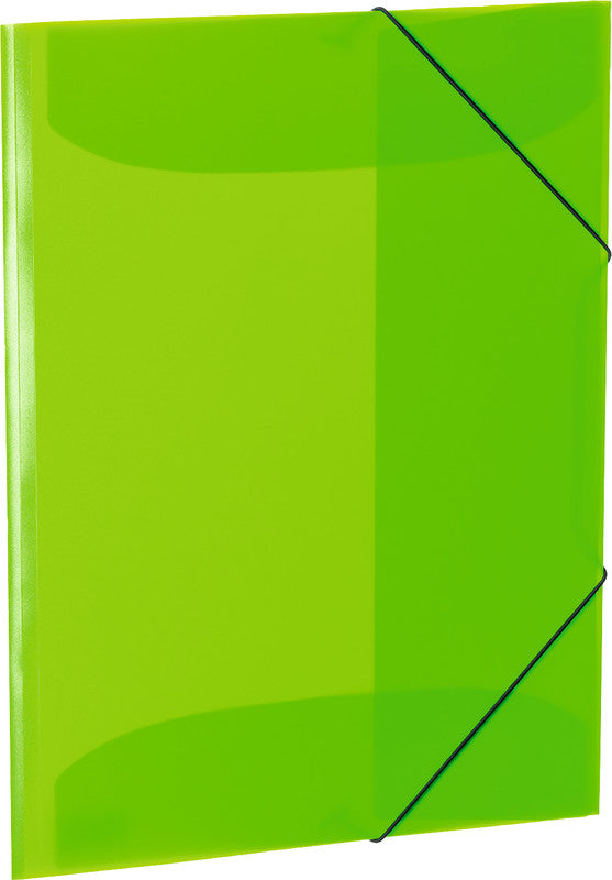 HERMA Gummibandmappe A3 – 3 Klappen, Polypropylen (PP), Grün, Füllhöhe 40 mm