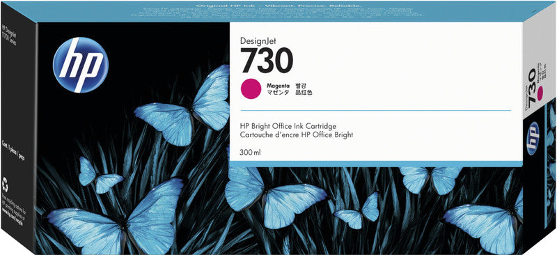 HP Tintenpatrone 730, Magenta, 300 ml – für Tintenstrahldrucker/Multifunktionsgeräte