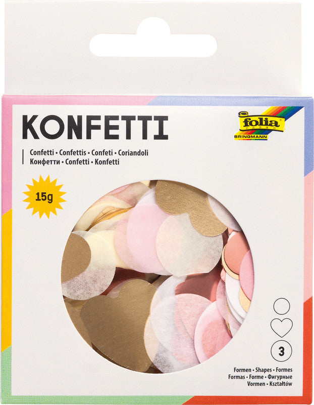 Folia Konfetti, mehrfarbig, Motiv Love, recyclingfähig, FSC-zertifiziert
