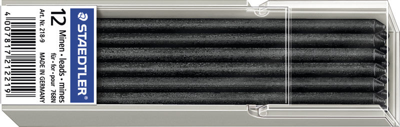 Staedtler Minen 218 für Lumocolor Omnichrom 768 – schwarz, 3 mm, 12 Stk.
