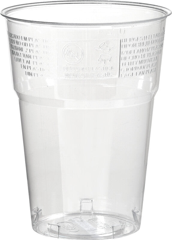 Duni Trinkbecher PS – 2,5 dl, transparent, 50 Stück