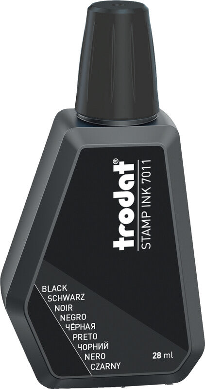 Trodat Stempelfarbe – 28 ml, schwarz, ölfrei, Kunststoff