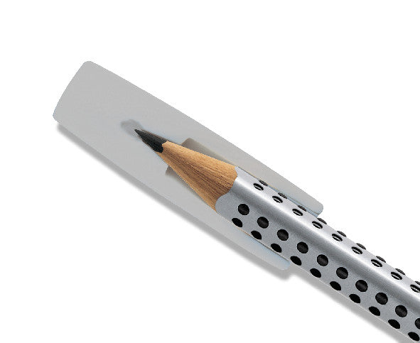 Faber-Castell Ersatzradierer Grip 2001 – für Bleistifte – 2er-Pack – Kunststoff – grau – 10 × 40 × 10 mm