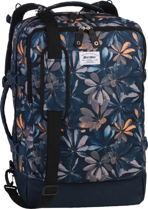 Bestway Cabin Pro – Notebook-Rucksack – für 17,3"-Notebook, 40 l, Kunststoff, Dunkelblau/Ocker, Schefflera