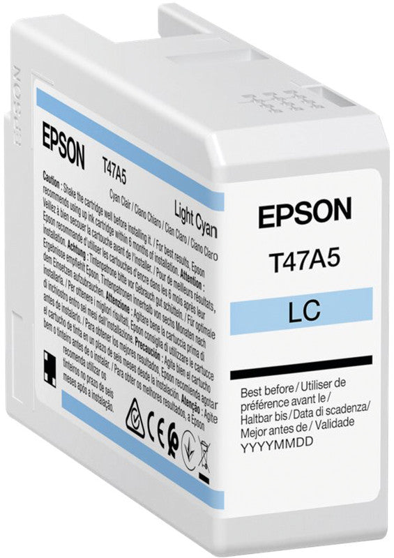 Epson Tintenpatrone T47A5, cyan, 50 ml – für Tintenstrahldrucker und Multifunktionsgeräte
