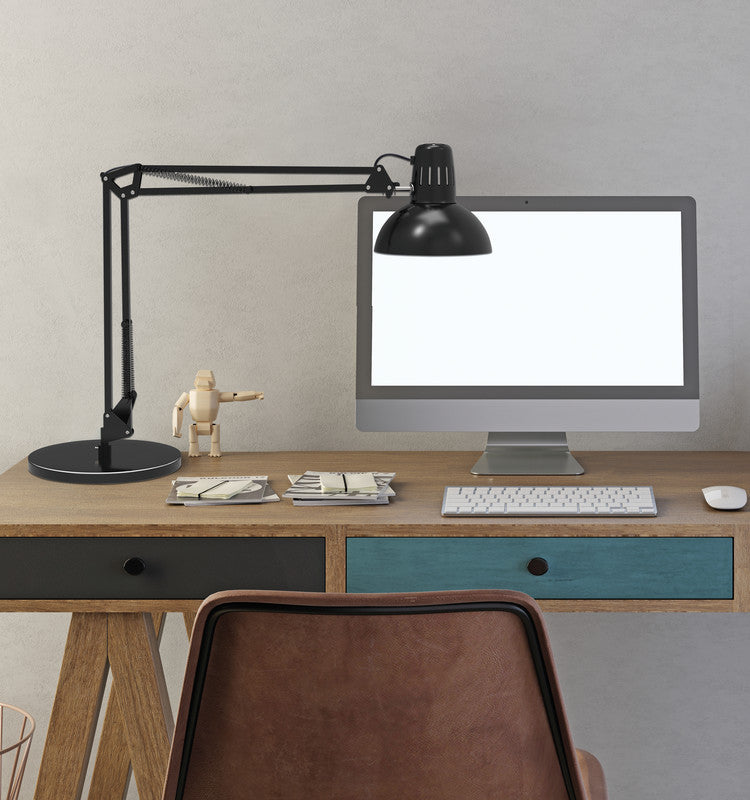 MAUL LED Study Tischleuchte – Klemmfuss, dreh- & neigbar – 9,5 W – schwarz