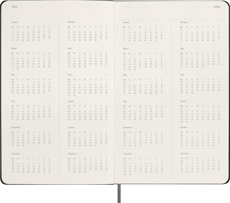 Moleskine Wochenplaner – undatiert, 13 × 21 cm, schwarz