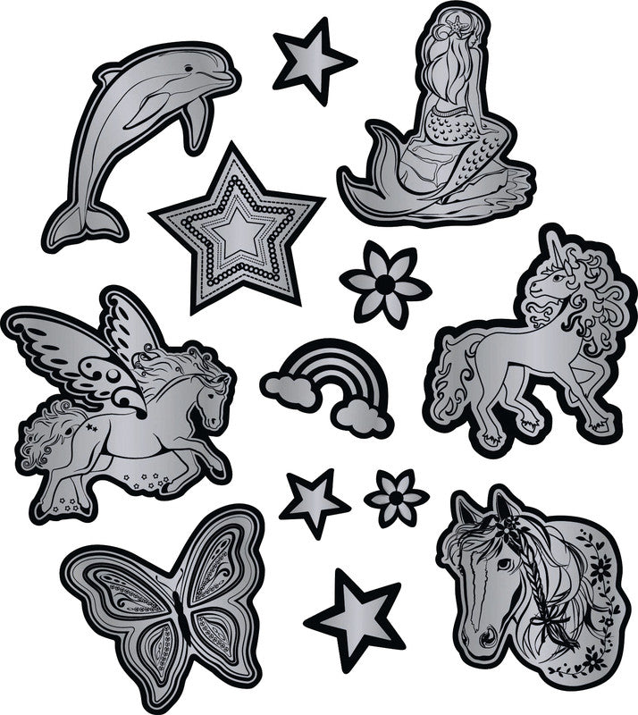 Step by Step Reflektoren-Sticker – 1er-Set – Silber – 100×225×20 mm