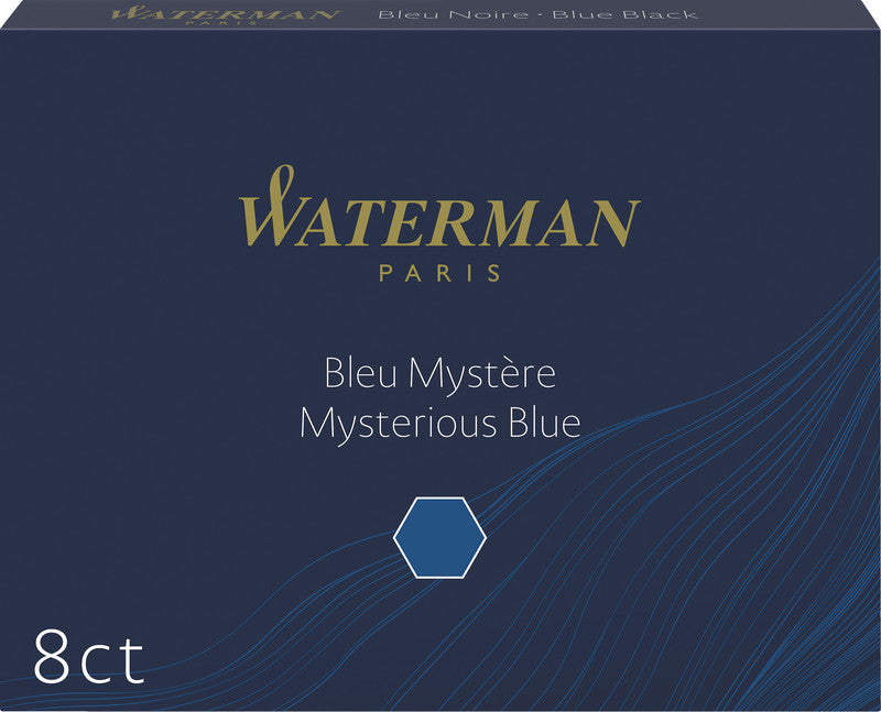 Waterman Tintenpatronen – Blau, dokumentenecht, geruchsarm, 8 Stk.