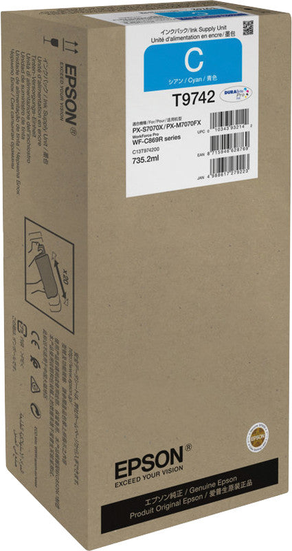 Epson Tintenpatrone T9742, cyan, 84'000 Seiten