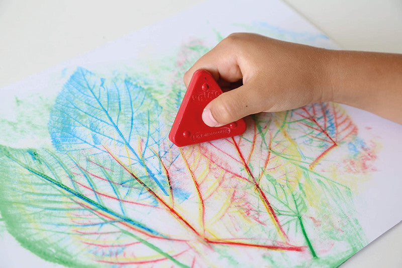 Primo Wachsmalstifte Dreikant – bunt – 6 Farben – in Etui