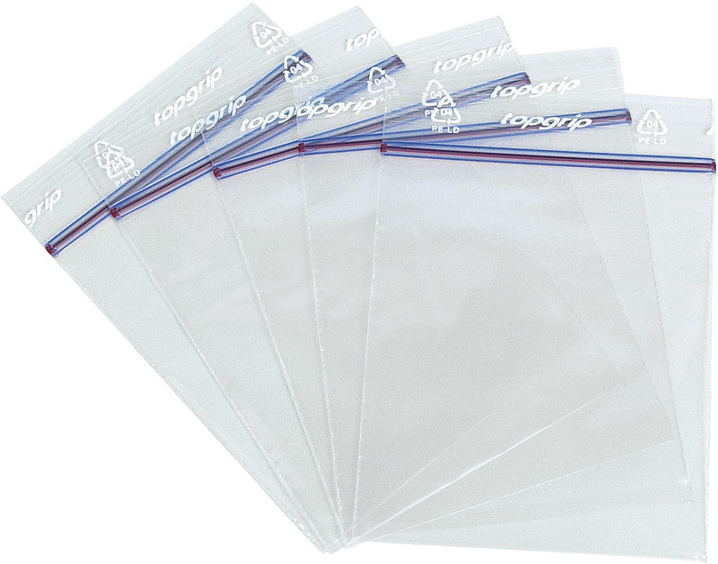 Topgrip Verschlussbeutel, transparent, mit Schnellverschluss – 50 × 75 mm – 10 Stk.