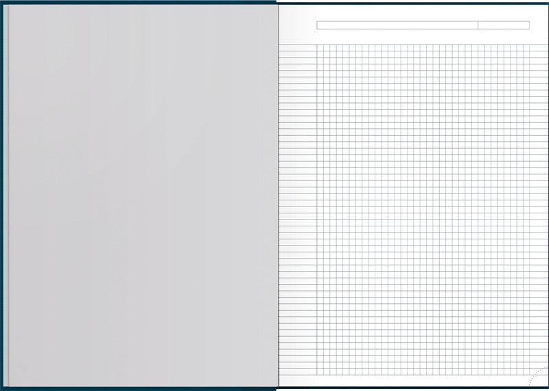Oxford Notizbuch, A4, kariert 5 mm, Fadenheftung, Karton, 192 Seiten, 90 g/m² – blau