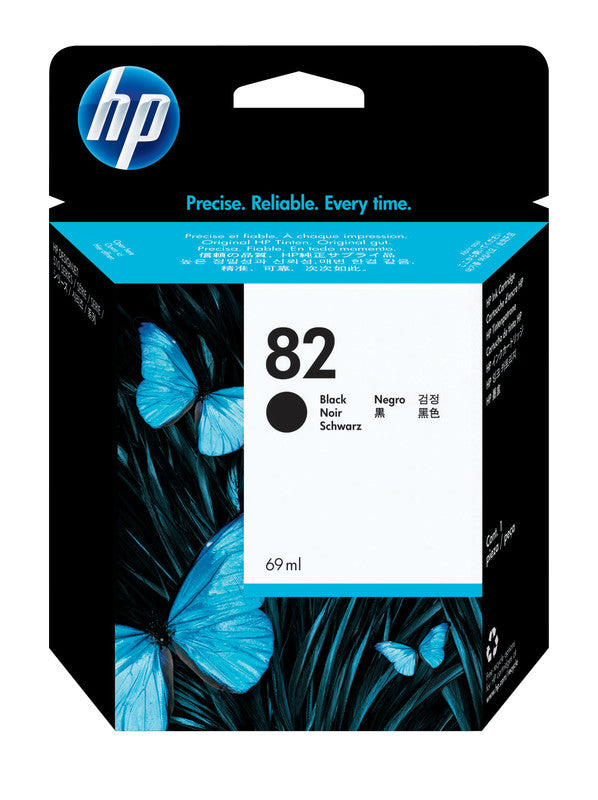 HP Tintenpatrone 82, Schwarz, 1'750 Seiten – für Tintenstrahldrucker/Multifunktionsgeräte