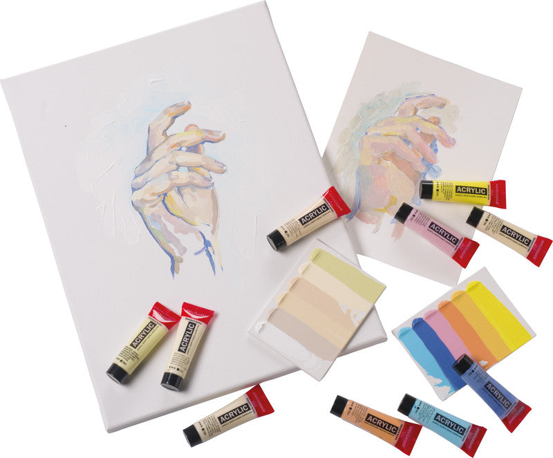 Royal Talens Amsterdam – Acryl Standard – Acrylfarbe – Set – 12 Farben, sortiert, 12 × 20 ml