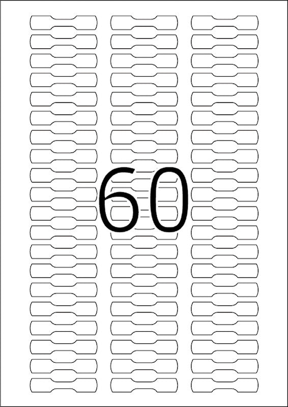 HERMA Ringetiketten – Spezialstanzung 49 × 10 mm, permanent, weiss, A4, 25 Blatt (1'500 Stk.)