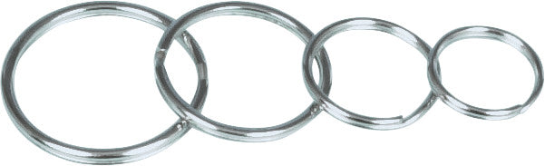 Rieffel Schlüsselanhänger – rund, Stahl, Ø 34 mm, silber, 100 Stk.