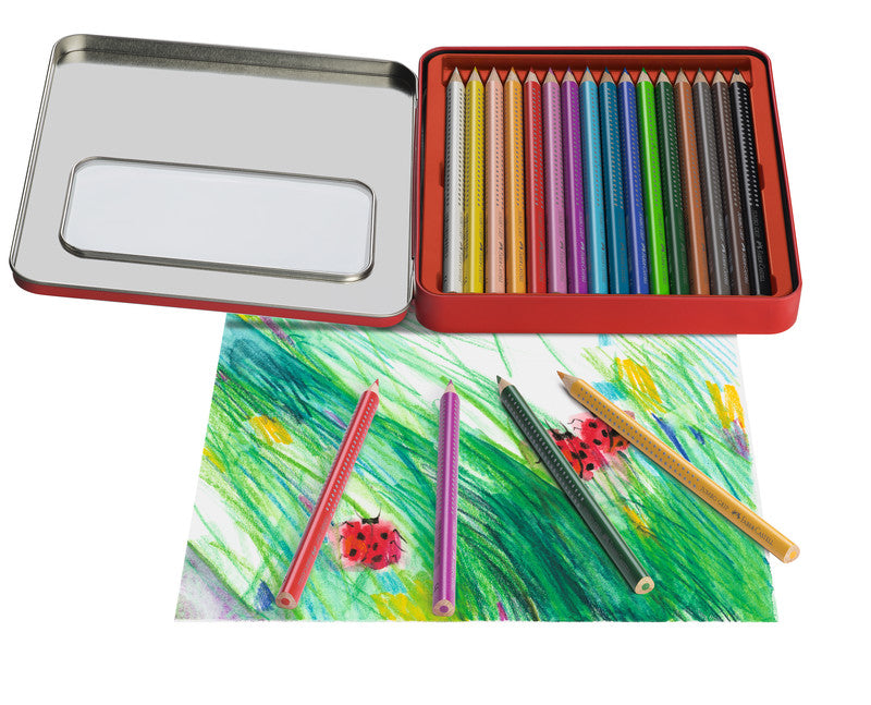 Faber-Castell Aquarellfarbstifte – 16 Farben, im Metalletui, Ø 5,3 mm, dreikantig, FSC