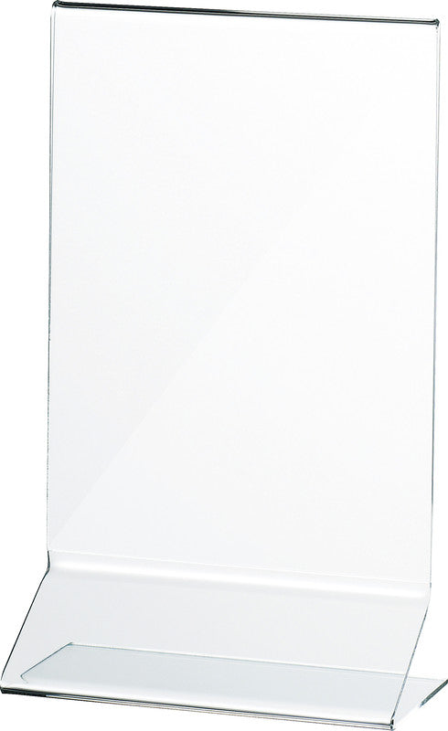 Helit Tischaufsteller – für A5 Hochformat, Transparent, Kunststoff, 150×88×244 mm