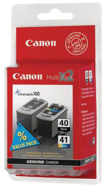 Canon Tintenpatronen-Multipack PG-40/CL-41, 2er-Pack – für Canon-Drucker