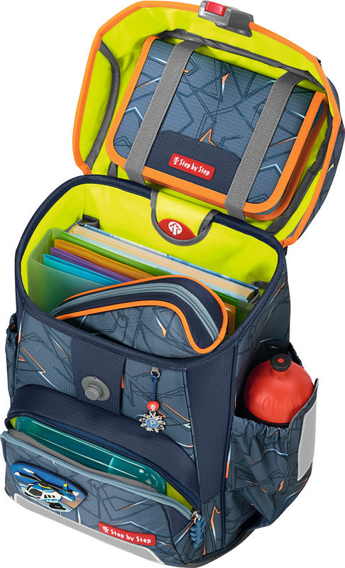 Step by Step Schulrucksack-Set Cloud – 5-teilig – Helicopter Sam – Recycelte Materialien