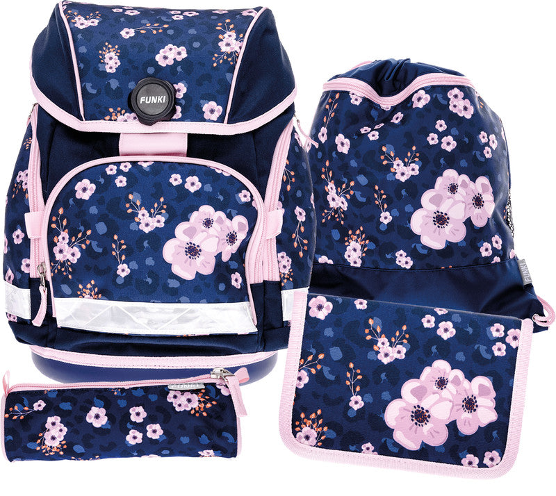 Funki Schulrucksack-Set Joy-Bag – 4-teilig – Sakura – 40 × 30 × 21 cm, 25 l