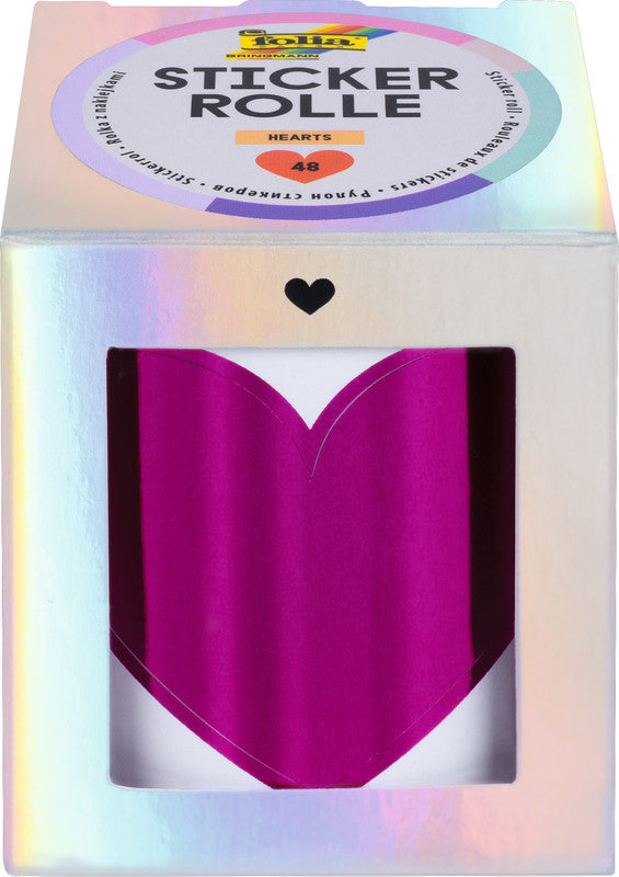 Folia Stickerrolle – 5,5 cm × 3,00 m – sortiert – 48 Stk.