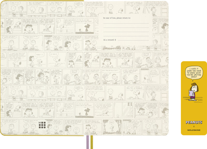 Moleskine Notizbuch Limited Edition PEANUTS, liniert, Leimbindung, Hardcover, 176 Seiten, 100 g/m² – blau