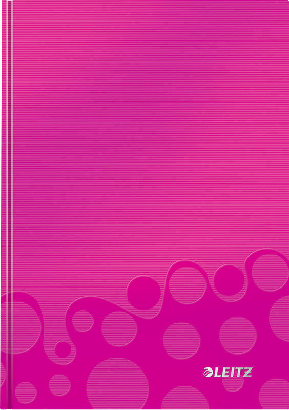 Leitz Notizbuch, A5, kariert, Fadenheftung, 160 Seiten, 90 g/m² – pink