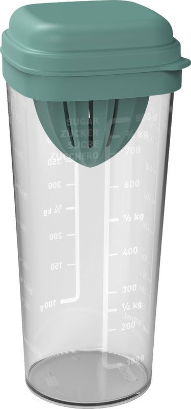 Rotho Shaker Loft – 1 l – 5-in-1, Messskala (l/g), inkl. Zitruspresse & Mixaufsatz – Kunststoff – grün